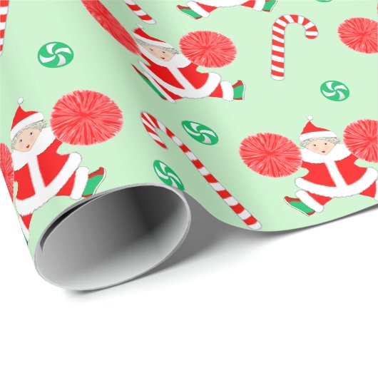 Kerstcadeau voor cheerleader cadeaupapier (Rol Hoek)