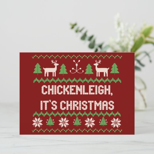 Kerstcadeau voor Chickenleigh Feestdagenkaart (Staand voorkant)
