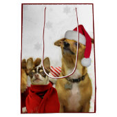 kerstcadeau voor Chihuahuas Medium Cadeauzakje (Achterkant)