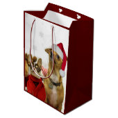 kerstcadeau voor Chihuahuas Medium Cadeauzakje (Achterkant Gekanteld)