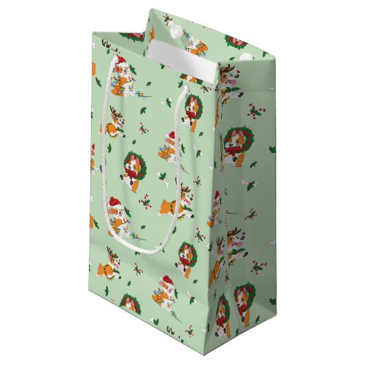 kerstcadeau voor Corgis Gift Klein Cadeauzakje (Voorkant Gekanteld)