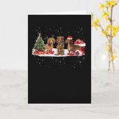 kerstcadeau voor dachshund - kerstverlichting voor kaart (Gele Bloem)