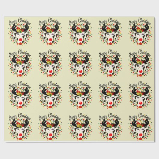 kerstcadeau voor dalmatiërs cadeaupapier (Vlak)