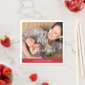Kerstcadeau voor de allereerste kerst van de baby  servet (Insitu)