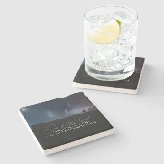 kerstcadeau voor de bijbel stenen onderzetter (Zijkant)