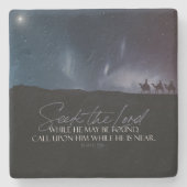 kerstcadeau voor de bijbel stenen onderzetter (Voorkant)