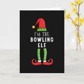 Kerstcadeau voor de Bowling Elf Familie Kaart (Gele Bloem)