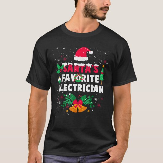 kerstcadeau voor de favoriete elektricien van de k t-shirt (Voorkant)