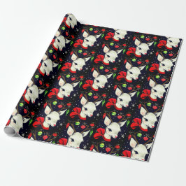 kerstcadeau voor de grote patroonretro cadeaupapier