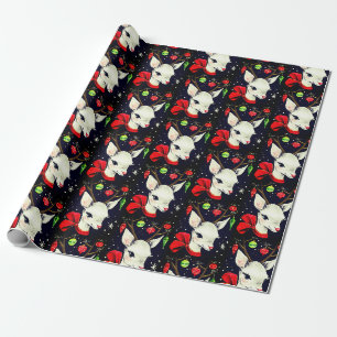 kerstcadeau voor de grote patroonretro cadeaupapier