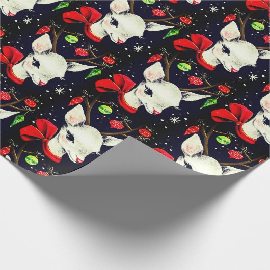 kerstcadeau voor de grote patroonretro cadeaupapier (Hoek)