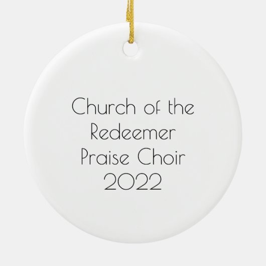 kerstcadeau voor de kerkkoor keramisch ornament (Achterkant)