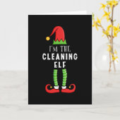 Kerstcadeau voor de Schoonmaakelf Matching Familie Kaart (Gele Bloem)