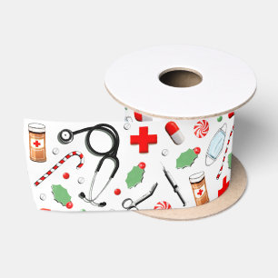 Kerstcadeau voor dokter satijnen lint