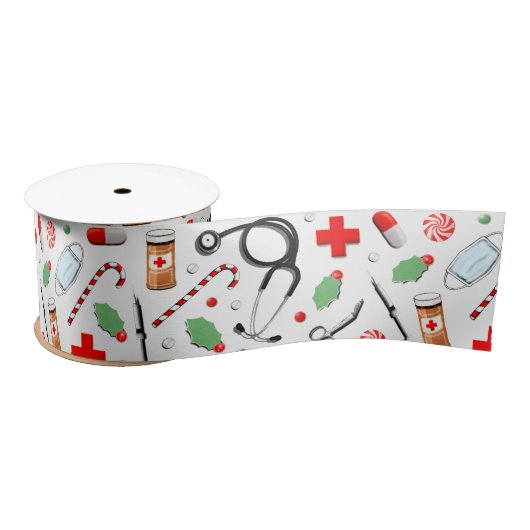 Kerstcadeau voor dokter satijnen lint (Spoel)