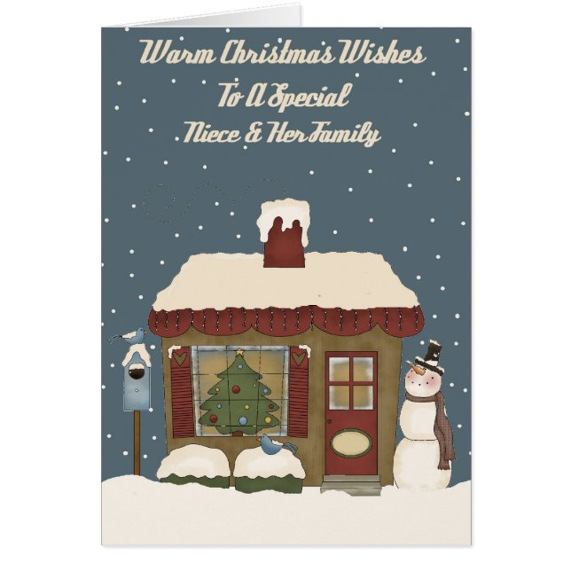 kerstcadeau voor een speciale nicht en familie (Voorkant)