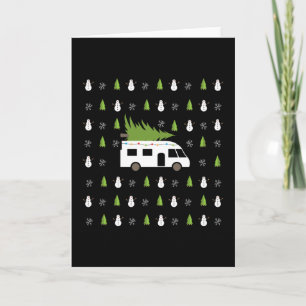 Kerstcadeau voor eigenaar van een feestelijke camp kaart