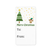 kerstcadeau voor Elf Monkey label (Voorkant)