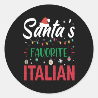 kerstcadeau voor favoriete Italiaanse feestdagen Ronde Sticker