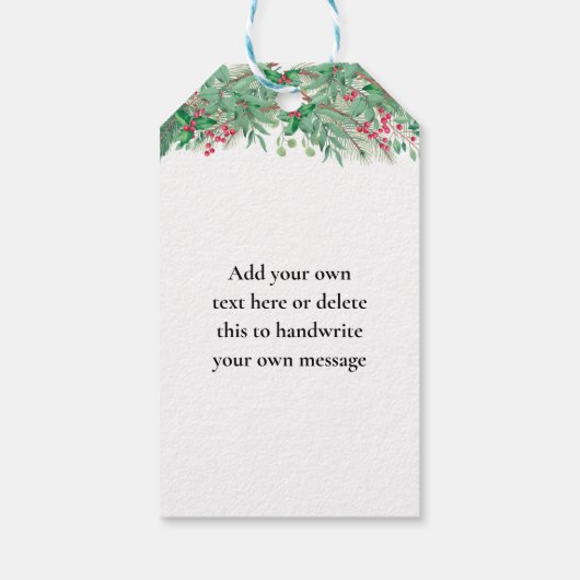 Kerstcadeau voor feestdag cadeaulabel (Achterkant)