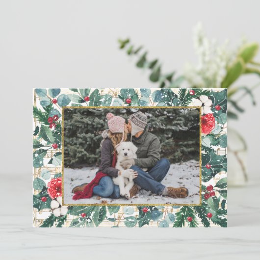 kerstcadeau voor feestdag feestdagenkaart (Staand voorkant)