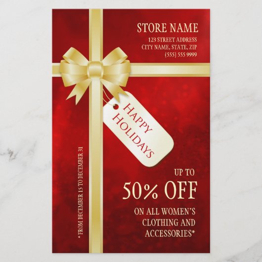 kerstcadeau voor feestdag flyer (Voorkant)