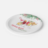 Kerstcadeau voor feestdag papieren bordje (Gekanteld)