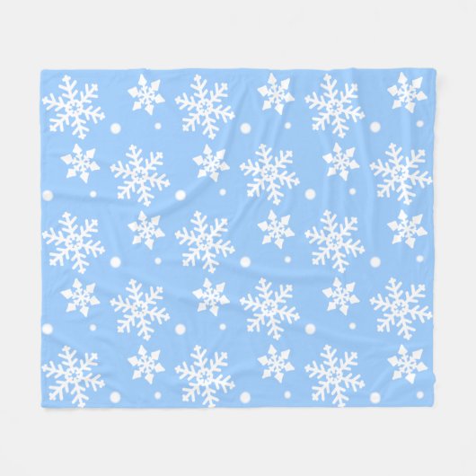 kerstcadeau voor feestdag Snowflake Fleece Blanket (Voorkant (Horizontaal))