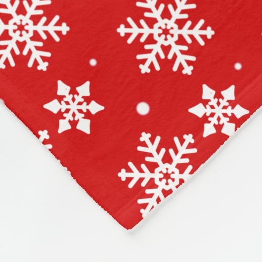 kerstcadeau voor feestdag Snowflake Fleece Blanket (Hoek)