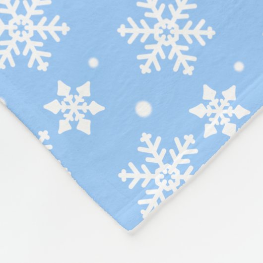 kerstcadeau voor feestdag Snowflake Fleece Blanket (Hoek)