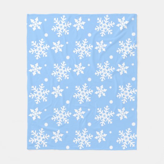 kerstcadeau voor feestdag Snowflake Fleece Blanket Deken (Voorkant)