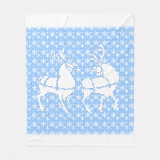 kerstcadeau voor feestdag Snowflake Fleece Blanket Deken (Voorkant)