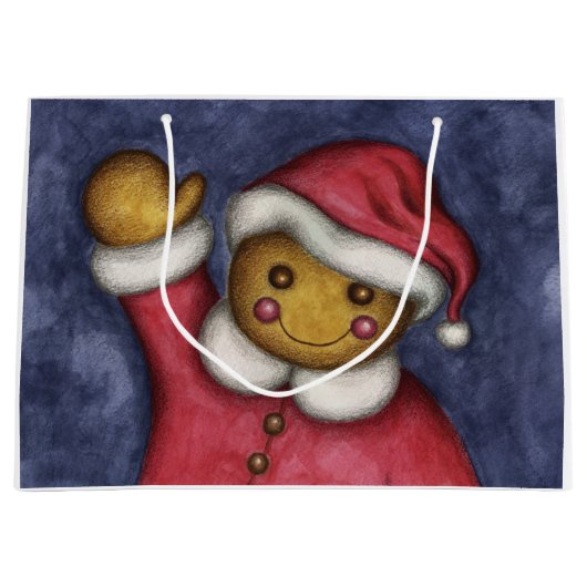 kerstcadeau voor feestdagen groot cadeauzakje (Voorkant)