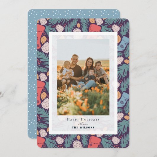 kerstcadeau voor feestdagen kaart (Voorkant / Achterkant)