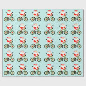 Kerstcadeau voor fietser cadeaupapier (Vlak)
