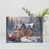  kerstcadeau voor fijne kerst feestdagenkaart (Staand voorkant)