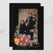 kerstcadeau voor fotofeestdag feestdagenkaart (Voorkant / Achterkant)