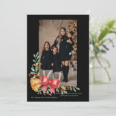 kerstcadeau voor fotofeestdag feestdagenkaart (Staand voorkant)