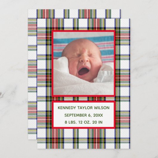 kerstcadeau voor geboorte aankondiging (Voorkant / Achterkant)