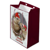 kerstcadeau voor gemiddeld cadeautje medium cadeauzakje (Voorkant Gekanteld)