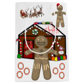 kerstcadeau voor Gingerbrood Medium Cadeauzakje (Voorkant)