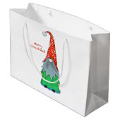 kerstcadeau voor Gnome Gift Groot Cadeauzakje (Achterkant Gekanteld)