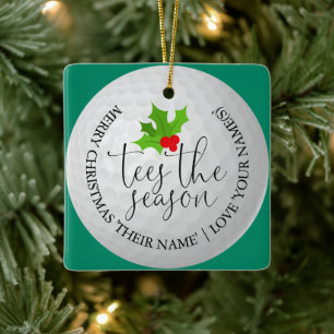 Kerstcadeau voor golfer met leuke T-shirts Keramisch Ornament