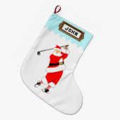 Kerstcadeau voor golfliefhebbers grote kerstsok (Voorkant (Hangend))