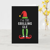 Kerstcadeau voor Grilling Elf Kerst Matching Famil Kaart (Gele Bloem)