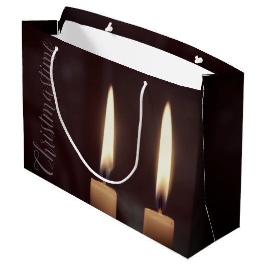 kerstcadeau voor groot papier cadeauzakje (Achterkant Gekanteld)
