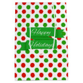 kerstcadeau voor grote poolvlek medium cadeauzakje (Achterkant)