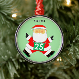 Kerstcadeau voor hardlopers metalen ornament