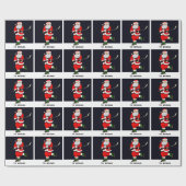 Kerstcadeau voor hockey cadeaupapier (Vlak)