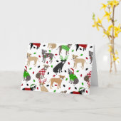 kerstcadeau voor honden kaart (Gele Bloem)